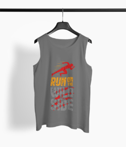 Run Quote Round Neck Vest - Its Clover