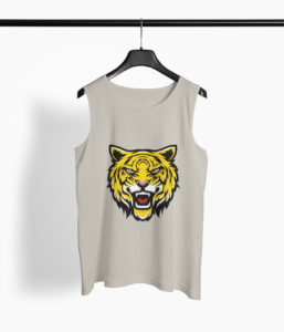 Tiger Face Round Neck Vest - Its Clover