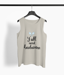 Badminton Sports Round Neck Vest - Its Clover