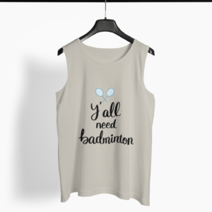 Badminton Sports Round Neck Vest - Its Clover