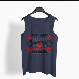Workout Quote Round Neck Vest - Its Clover