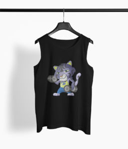 Blue Tiger Round Neck Vest - Its Clover