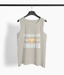 Exercise Quote Round Neck Vest - Its Clover