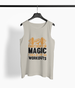 Workout Believe Round Neck Vest - Its Clover