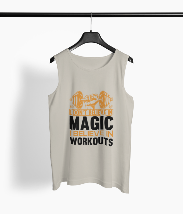 Workout Believe Round Neck Vest - Its Clover