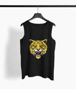Tiger Face Round Neck Vest - Its Clover