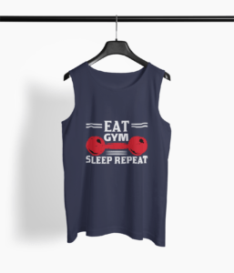 Gym Quotes Round Neck Vest - Its Clover