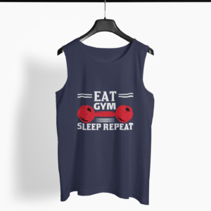 Gym Quotes Round Neck Vest - Its Clover
