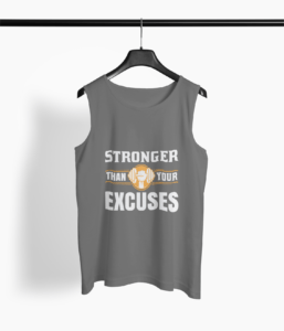 Exercise Quote Round Neck Vest - Its Clover