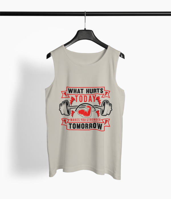 Workout Quote Round Neck Vest - Its Clover