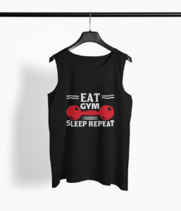 Gym Quotes Round Neck Vest - Its Clover