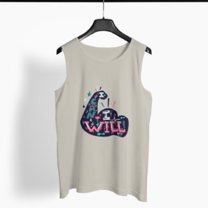 Motivational Arm Men's Round Neck Vest