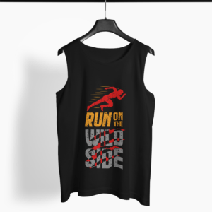 Run Quote Round Neck Vest - Its Clover