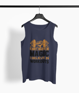 Workout Believe Round Neck Vest - Its Clover