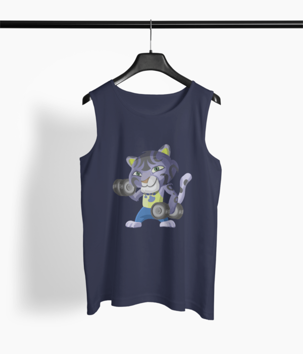 Blue Tiger Round Neck Vest - Its Clover