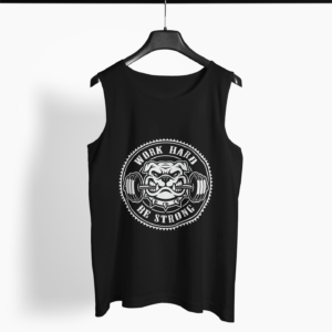 Work Hard Round Neck Vest - Its Clover