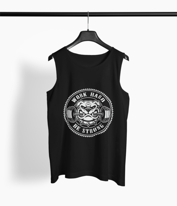 Work Hard Round Neck Vest - Its Clover