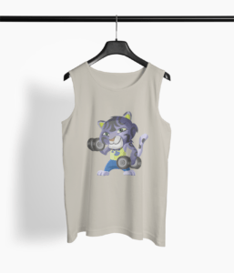 Blue Tiger Round Neck Vest - Its Clover