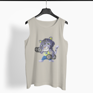 Blue Tiger Round Neck Vest - Its Clover