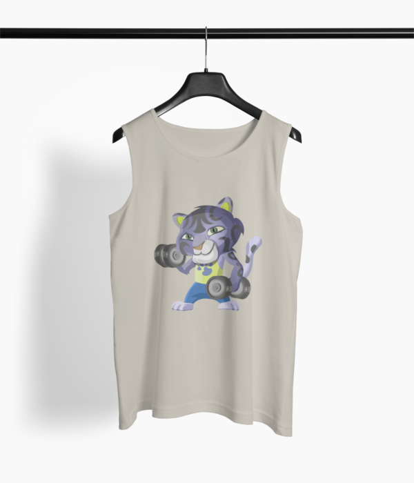 Blue Tiger Round Neck Vest - Its Clover