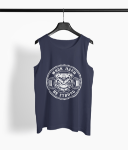 Work Hard Round Neck Vest - Its Clover