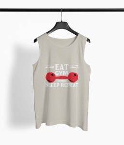 Gym Quotes Round Neck Vest - Its Clover
