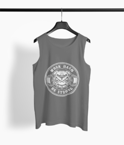 Work Hard Round Neck Vest - Its Clover