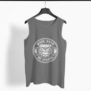 Work Hard Round Neck Vest - Its Clover