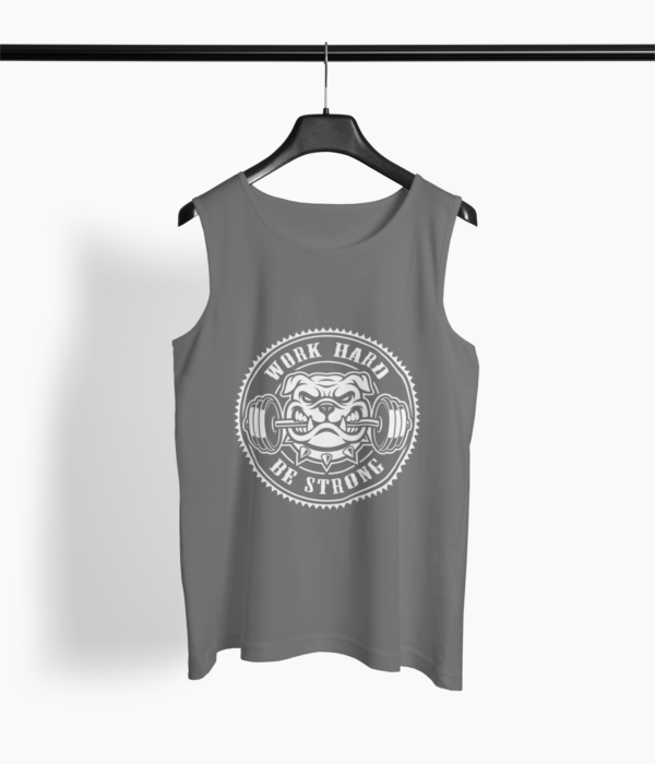 Work Hard Round Neck Vest - Its Clover