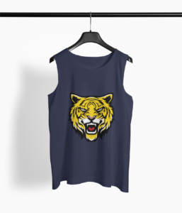 Tiger Face Round Neck Vest - Its Clover