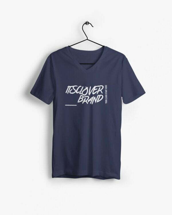 Its clover Men's V-Neck Half Sleeve T-shirt