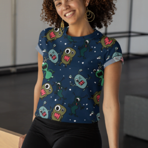 Boo Style Women's All over print Crop Top - Its Clover