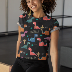 Dinosaur Style Women's All over print Crop Top