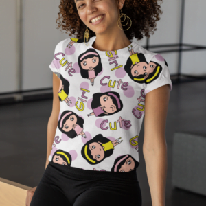 Cute Style Women's All over print Crop Top