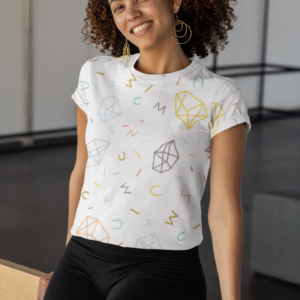 White Style Women's All over print Crop Top - Its Clover