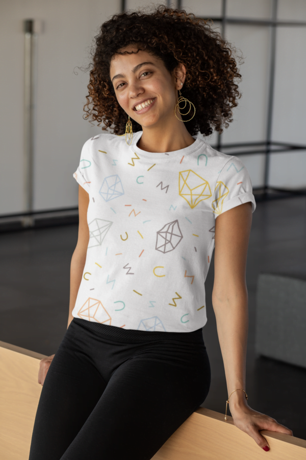 White Style Women's All over print Crop Top - Its Clover