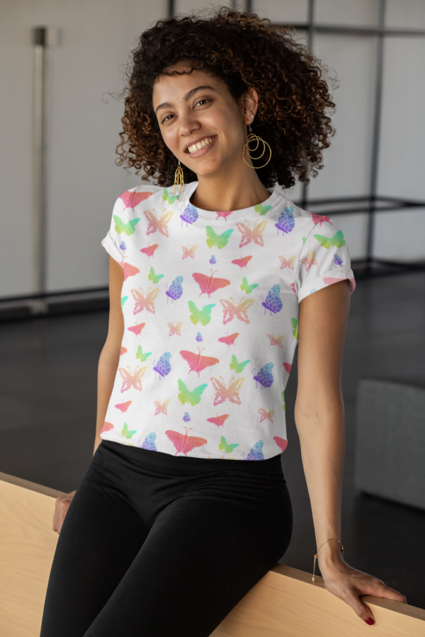 Butterfly Style Women's All over print Crop Top - Its Clover
