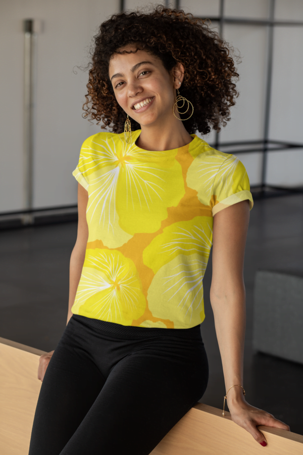 Yellow flower Style Women's All over print Crop Top - Its Clover