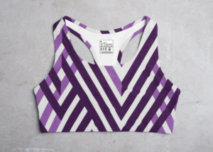 Purple Style Women's All over print Sports Bra - Its Clover