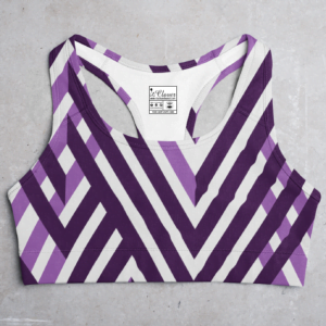 Purple Style Women's All over print Sports Bra - Its Clover