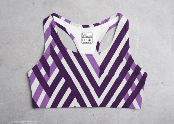Purple Style Women's All over print Sports Bra - Its Clover