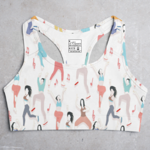 Zumba Style Women's All over print Sports Bra - Its Clover