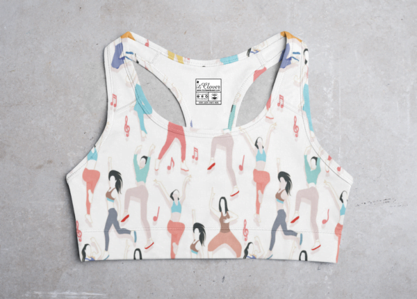 Zumba Style Women's All over print Sports Bra - Its Clover