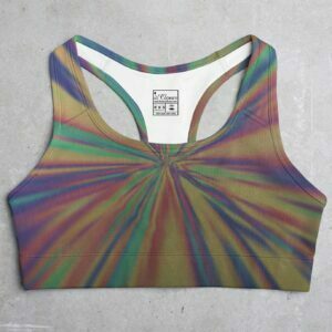 Multiple Stripe Color Style Women's All over print Sports Bra its clover