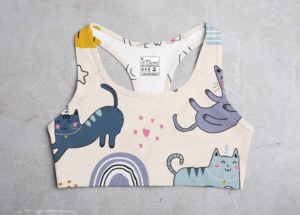 Cat Yoga Style Women's All over print Sports Bra - Its Clover