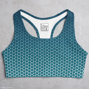 Blue pattern Style Women's All over print Sports Bra - Its Clover