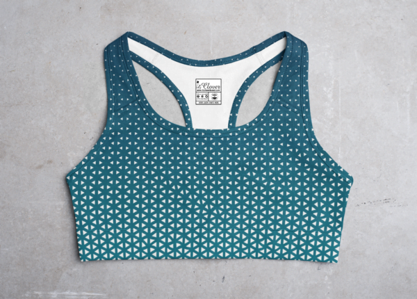 Blue pattern Style Women's All over print Sports Bra - Its Clover