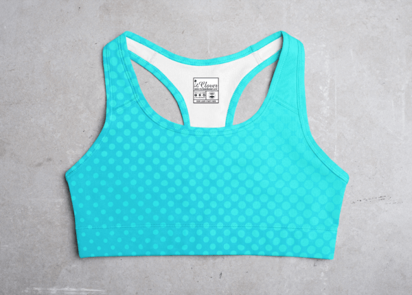 Sky Blue Style Women's All over print Sports Bra - Its Clover