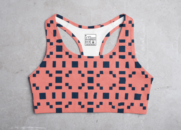 Orange Style Women's All over print Sports Bra - Its Clover