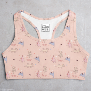 Doggie Yoga Style Women's All over print Sports Bra - Its Clover